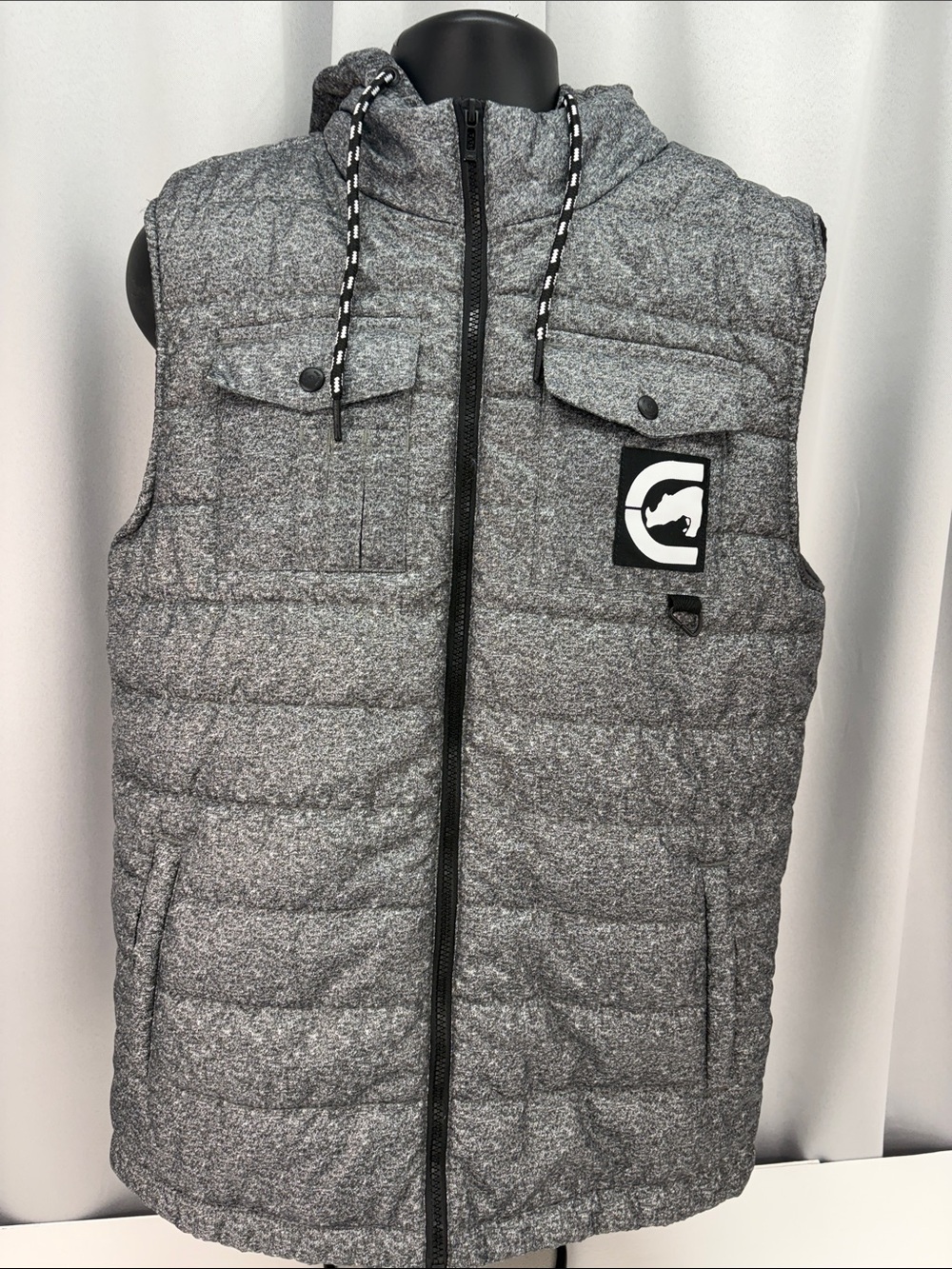 Ecko puffer vest‎ Mens Medium Hood